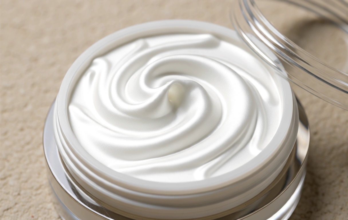 High-quality face cream texture